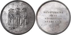 World Coins - France, Medal, Bicentenaire de la Révolution Française, 1989, Silvered bronze
