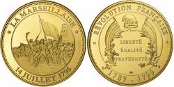 World Coins - France, Medal, Révolution Française, La Marseillaise, Copper-Nickel Gilt
