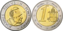 World Coins - Vatican, Token, 1 E, Essai-Trial Jean Paul II, 2005, Bi-Metallic,