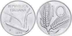 World Coins - Italy, 10 Lire, 1970, Rome, Aluminum, , KM:93