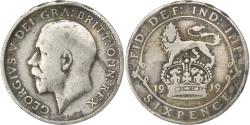 World Coins - Great Britain, George V, 6 Pence, 1919, Silver, , KM:813