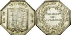 World Coins - France, Token, Notaires de l'Arrondissement de Loches, n.d., Silver,