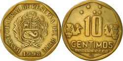 World Coins - Coin, Peru, 10 Centimos, 1998, Lima, , Brass, KM:305.2