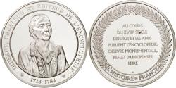 World Coins - France, Medal, Diderot, French Fifth Republic, History, , Silver