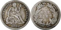 Us Coins - United States, Dime, Seated Liberty Dime, 1882, Philadelphia, Silver,