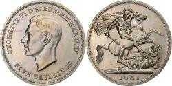 World Coins - Great Britain, George VI, 5 Shillings, 1951, London, Copper-nickel,