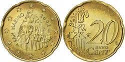 World Coins - San Marino, 20 Euro Cent, 2002, Rome, Nordic gold,