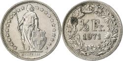World Coins - Switzerland, 1/2 Franc, 1971, Bern, Copper-nickel, , KM:23a.1