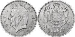 World Coins - Monaco, Louis II, 5 Francs, 1945, Aluminum, , Gadoury:MC135, KM:122