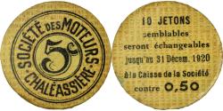 World Coins - Coin, France, Chaléassière, Société des Moteurs, Saint-Etienne, 5 Centimes