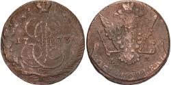 World Coins - Russia, Catherine II, 5 Kopeks, 1773, Ekaterinbourg, Copper, , KM:59.3
