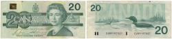 World Coins - Banknote, Canada, 20 Dollars, 1991, KM:97b, EF(40-45)