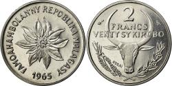 World Coins - Coin, Madagascar, 2 Francs, 1965, Paris, , Stainless Steel, KM:E7