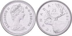 World Coins - Canada, Elizabeth II, 25 Cents, 1984, Royal Canadian Mint, Nickel,