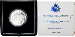 World Coins - San Marino, 10 Euro, Palladio, 2008, Rome, , Silver, KM:514