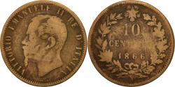 World Coins - Coin, Italy, Vittorio Emanuele II, 10 Centesimi, 1866, Naples,