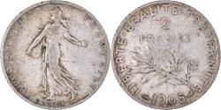 World Coins - Coin, France, Semeuse, 2 Francs, 1905, Paris, , Silver, KM:845.1