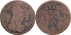 World Coins - France, Louis XIV, Liard de France, Liard de France au buste juvénile