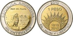 World Coins - Argentina, Peso, Mar del Plata, 2010, Bi-Metallic, , KM:160