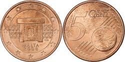 World Coins - Malta, 5 Euro Cent, Mnajdra Temple Altar, 2008, , Copper Plated Steel