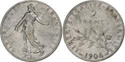 World Coins - France, 2 Francs, Semeuse, 1904, Paris, Silver, , Gadoury:532, KM:845.1