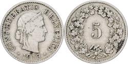 World Coins - Switzerland, 5 Rappen, 1919, Bern, Copper-nickel, , KM:26