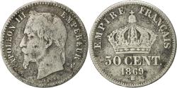 World Coins - Coin, France, Napoleon III, Napoléon III, 50 Centimes, 1869, Strasbourg