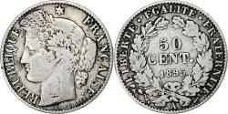 World Coins - France, 50 Centimes, Cérès, 1895, Paris, Silver, , Gadoury:419a