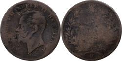 World Coins - Italy, Vittorio Emanuele II, 5 Centesimi, Milan, Bronze,