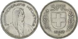 World Coins - Coin, Switzerland, 5 Francs, 1933, Bern, , Silver, KM:40