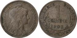 World Coins - France, 1 Centime, Daniel-Dupuis, 1903, Paris, Bronze, , Gadoury:90