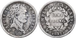 World Coins - France, 1/2 Franc, Napoléon I, 1811, Paris, Silver, , KM:691.1