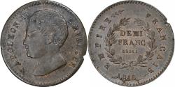 World Coins - France, Napoleon II, 1/2 Franc, 1816, Brussels, ESSAI, Bronze,