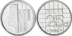 World Coins - Netherlands, 25 Cents, 1996