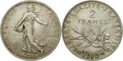 World Coins - Coin, France, Semeuse, 2 Francs, 1912, Paris, , Silver, KM:845.1