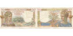 World Coins - France, 50 Francs, Cérès, 1937, 1937-09-09, VF(20-25), Fayette:18.03, KM:85a