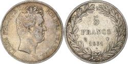 World Coins - France, 5 Francs, Louis-Philippe, 1831, Perpignan, Silver,