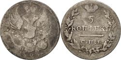 World Coins - Coin, Russia, Alexander I, 5 Kopeks, 1823, , Silver, KM:126