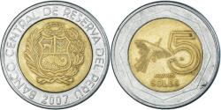 World Coins - Coin, Peru, 5 Nuevos Soles, 2007