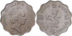 World Coins - Coin, Hong Kong, Elizabeth II, 2 Dollars, 1989, , Copper-nickel, KM:60