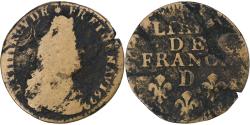 World Coins - France, Louis XIV, Liard, 1699, Lyon, Copper, , Gadoury:81