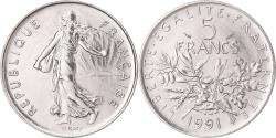 World Coins - Coin, France, Semeuse, 5 Francs, 1991, Paris, BU, , Nickel Clad