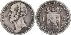 World Coins - Netherlands, William II, Gulden, 1848, Silver, , KM:66