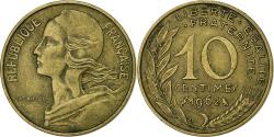 World Coins - France, 10 Centimes, Marianne, 1962, Paris, Aluminum-Bronze,