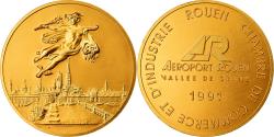 World Coins - France, Token, Chambre de Commerce et d'Industrie de Rouen, Aviation, 1991