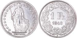 World Coins - Coin, Switzerland, Franc, 1943, Bern, , Silver, KM:24