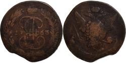 World Coins - Russia, Catherine II, 5 Kopeks, 1763, Copper,
