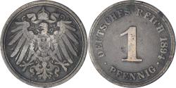 World Coins - Coin, GERMANY - EMPIRE, Wilhelm II, Pfennig, 1894, Berlin, , Copper