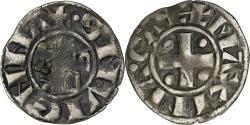 World Coins - Archbishopric of Vienne, Denier, ca. 1200-1250, Vienne, Billon,