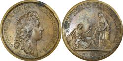 World Coins - France, Medal, Louis XIV, Libéralité du Roi pendant la Famine, History, 1662